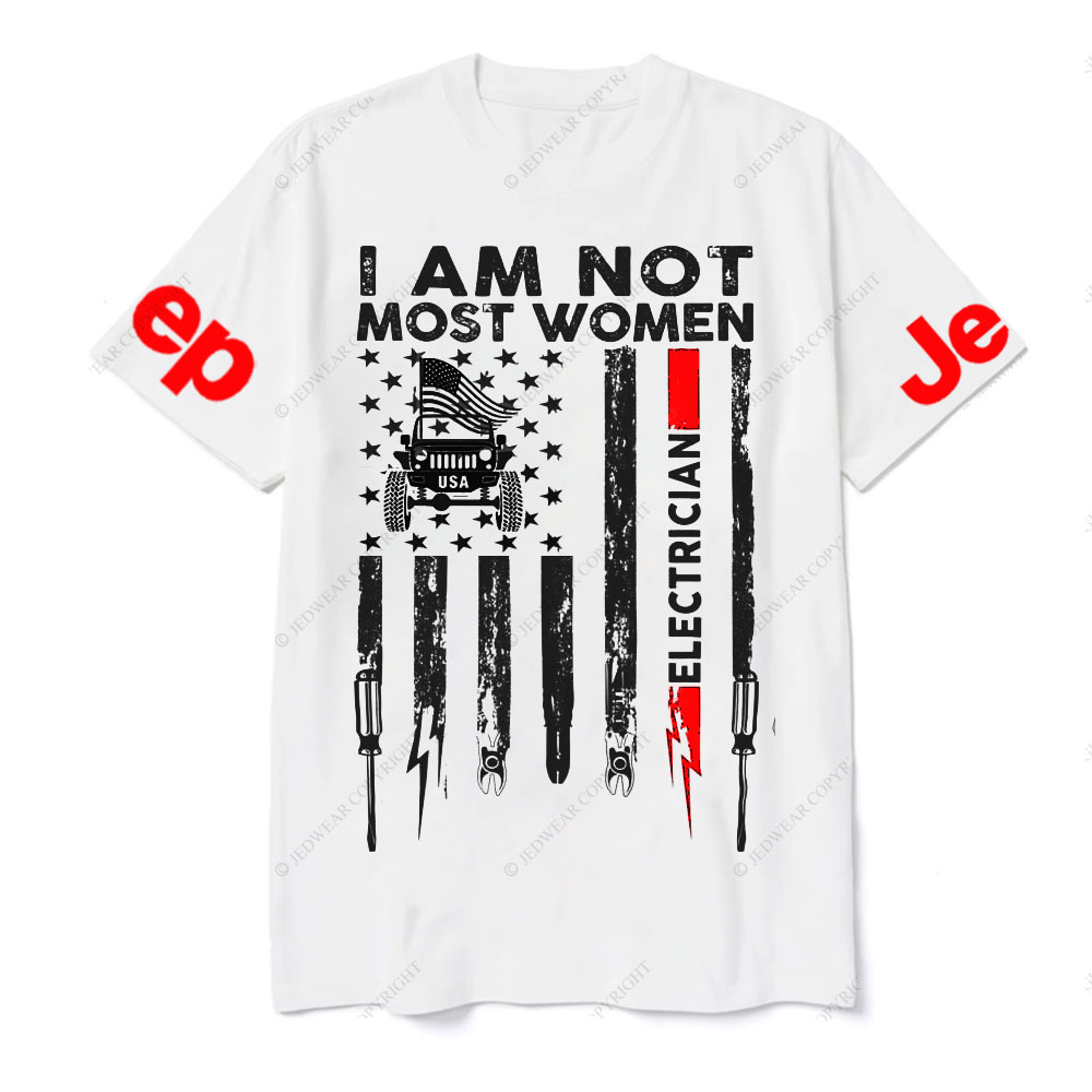 I Am Not Most Women Electrician Jp Flag T-shirt