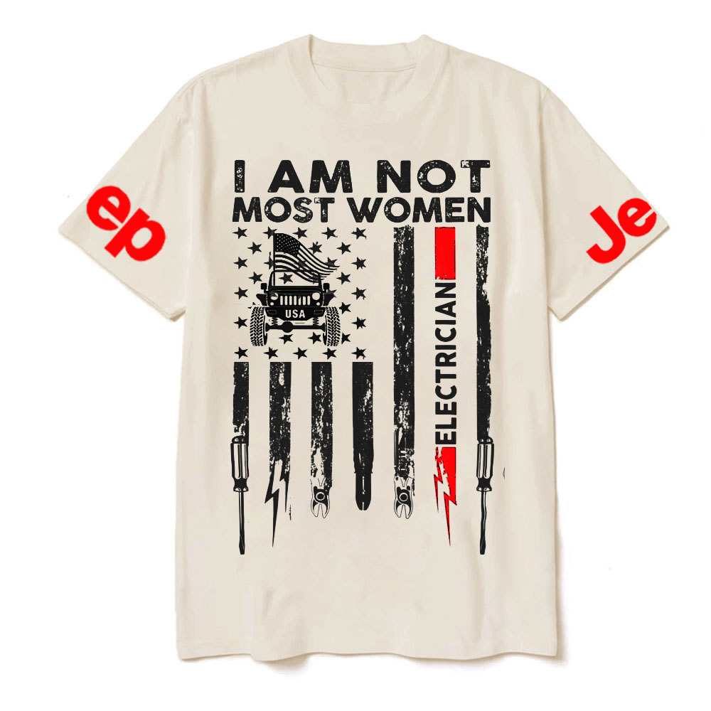 I Am Not Most Women Electrician Jp Flag T-shirt