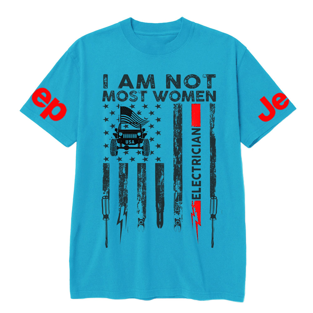 I Am Not Most Women Electrician Jp Flag T-shirt