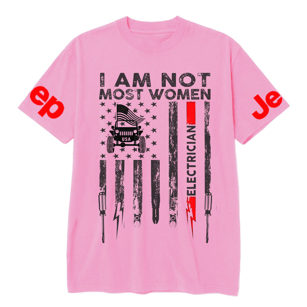 I Am Not Most Women Electrician Jp Flag T-shirt