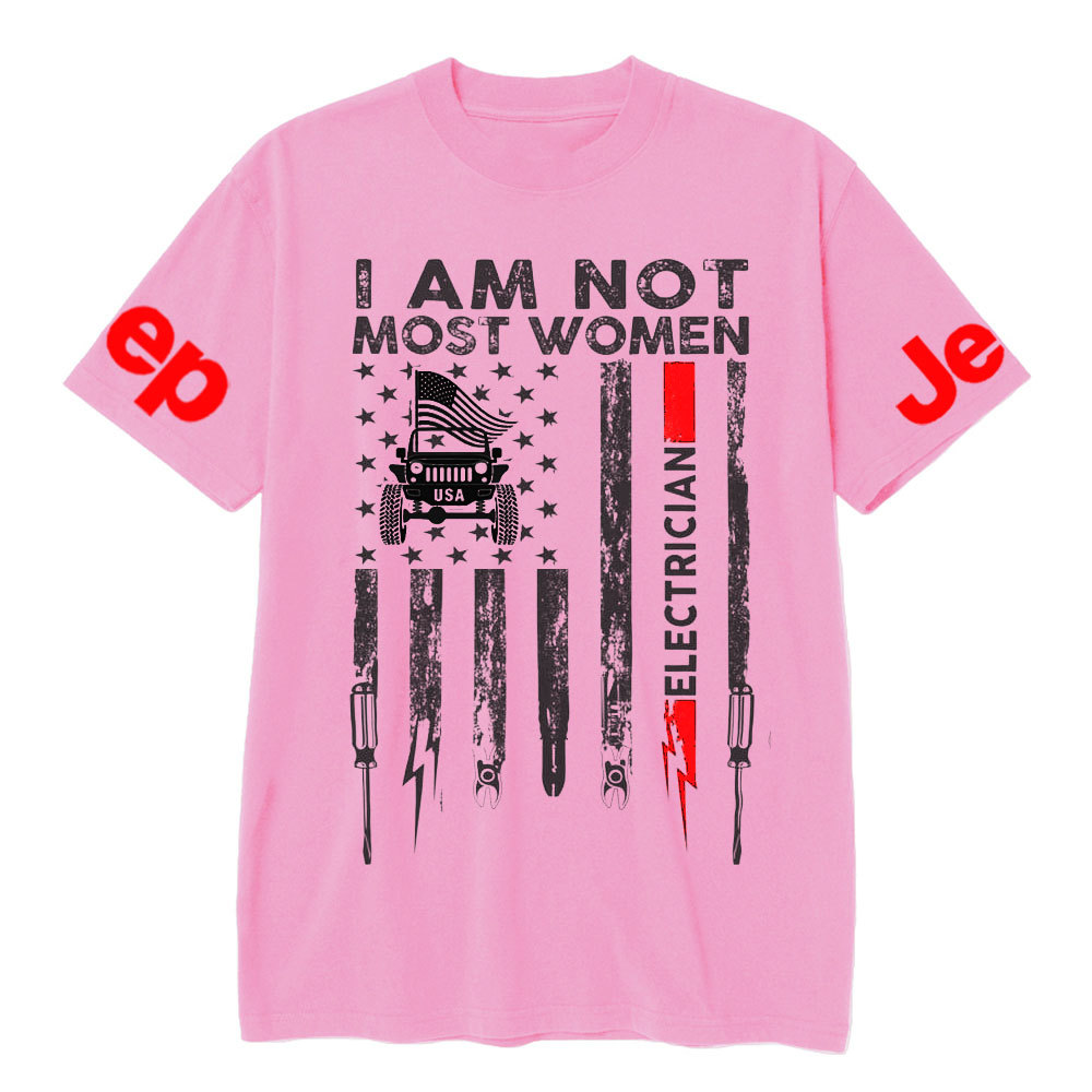 I Am Not Most Women Electrician Jp Flag T-shirt