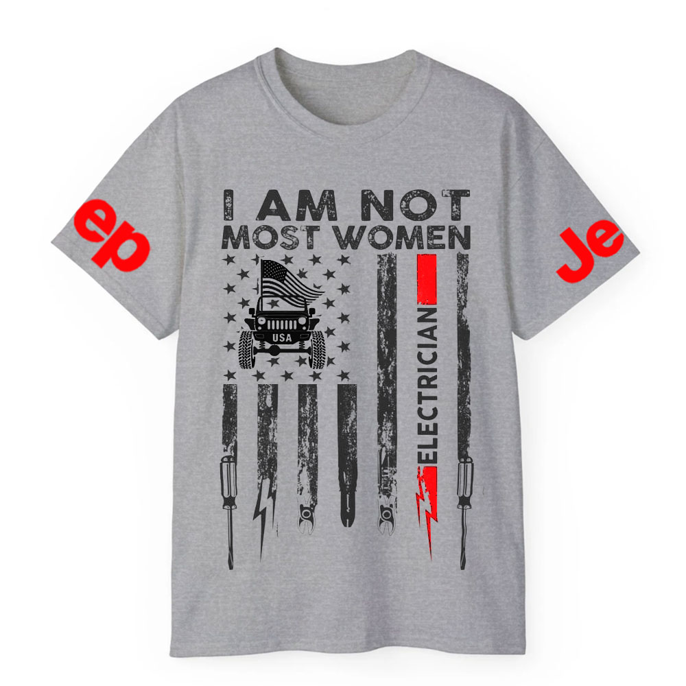 I Am Not Most Women Electrician Jp Flag T-shirt