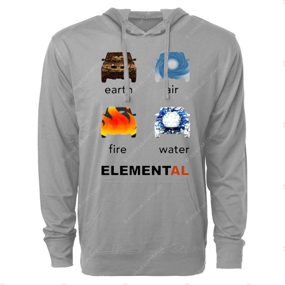 In the Beginning 4 Elements Jp Oversized Lightweight Hoodie