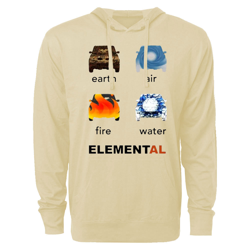 In the Beginning 4 Elements Jp Oversized Lightweight Hoodie