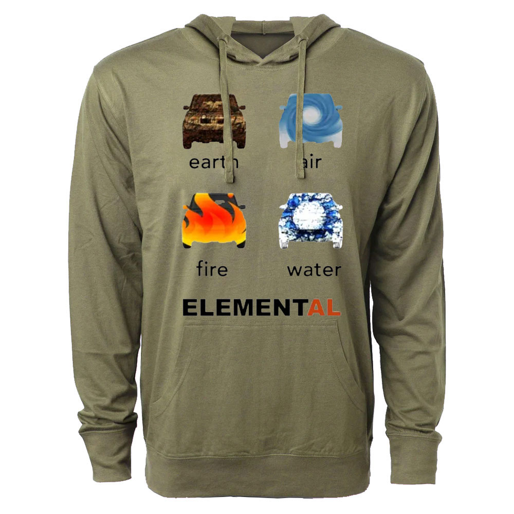 In the Beginning 4 Elements Jp Oversized Lightweight Hoodie