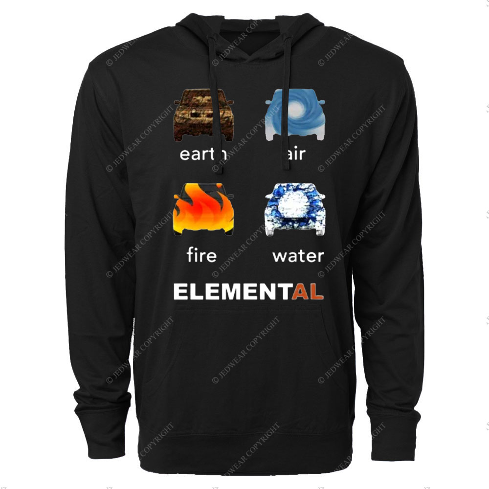 In the Beginning 4 Elements Jp Oversized Lightweight Hoodie