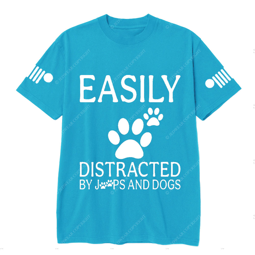 Easily Distracted by Jps and Dogs Jp T-Shirt