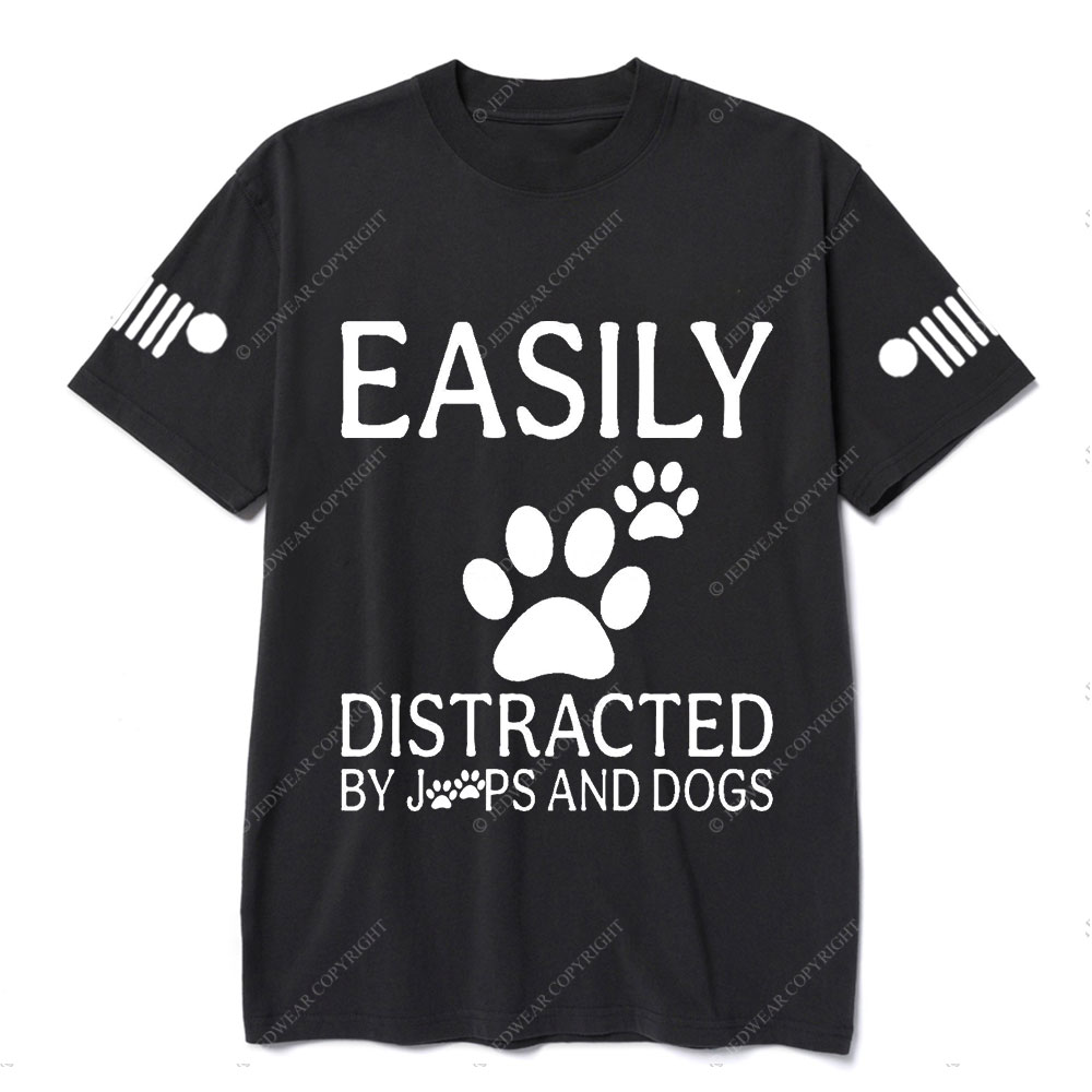 Easily Distracted by Jps and Dogs Jp T-Shirt