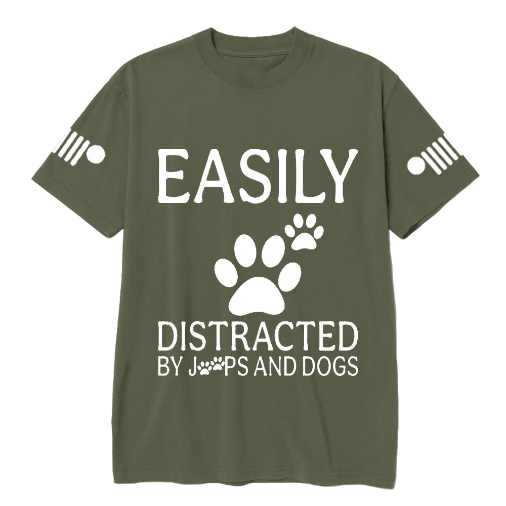 Easily Distracted by Jps and Dogs Jp T-Shirt