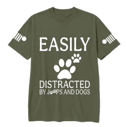 Easily Distracted by Jps and Dogs Jp T-Shirt