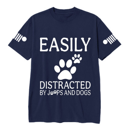 Easily Distracted by Jps and Dogs Jp T-Shirt