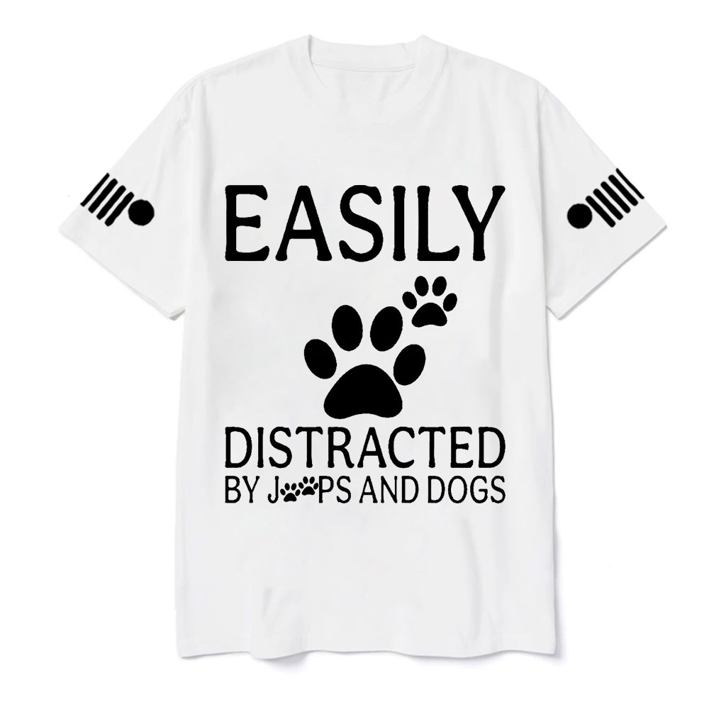 Easily Distracted by Jps and Dogs Jp T-Shirt