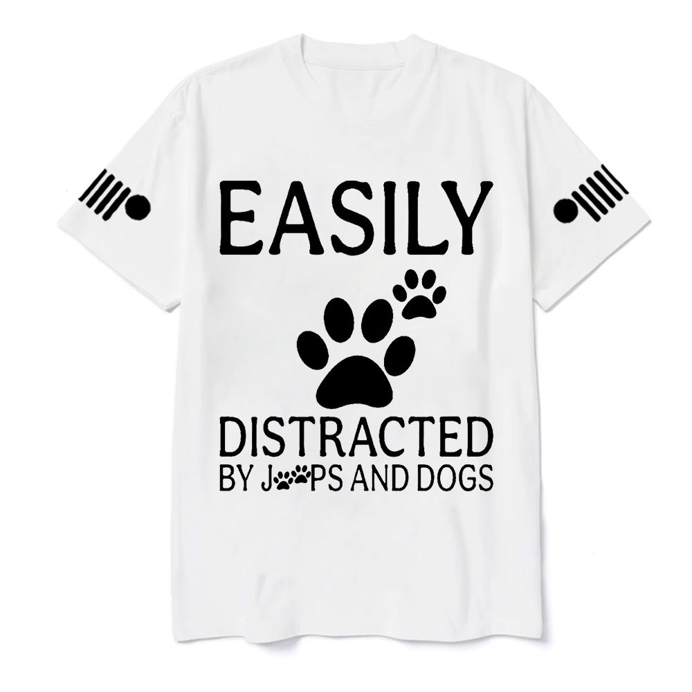 Easily Distracted by Jps and Dogs Jp T-Shirt