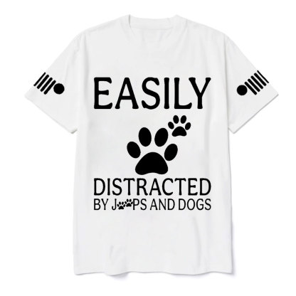 Easily Distracted by Jps and Dogs Jp T-Shirt