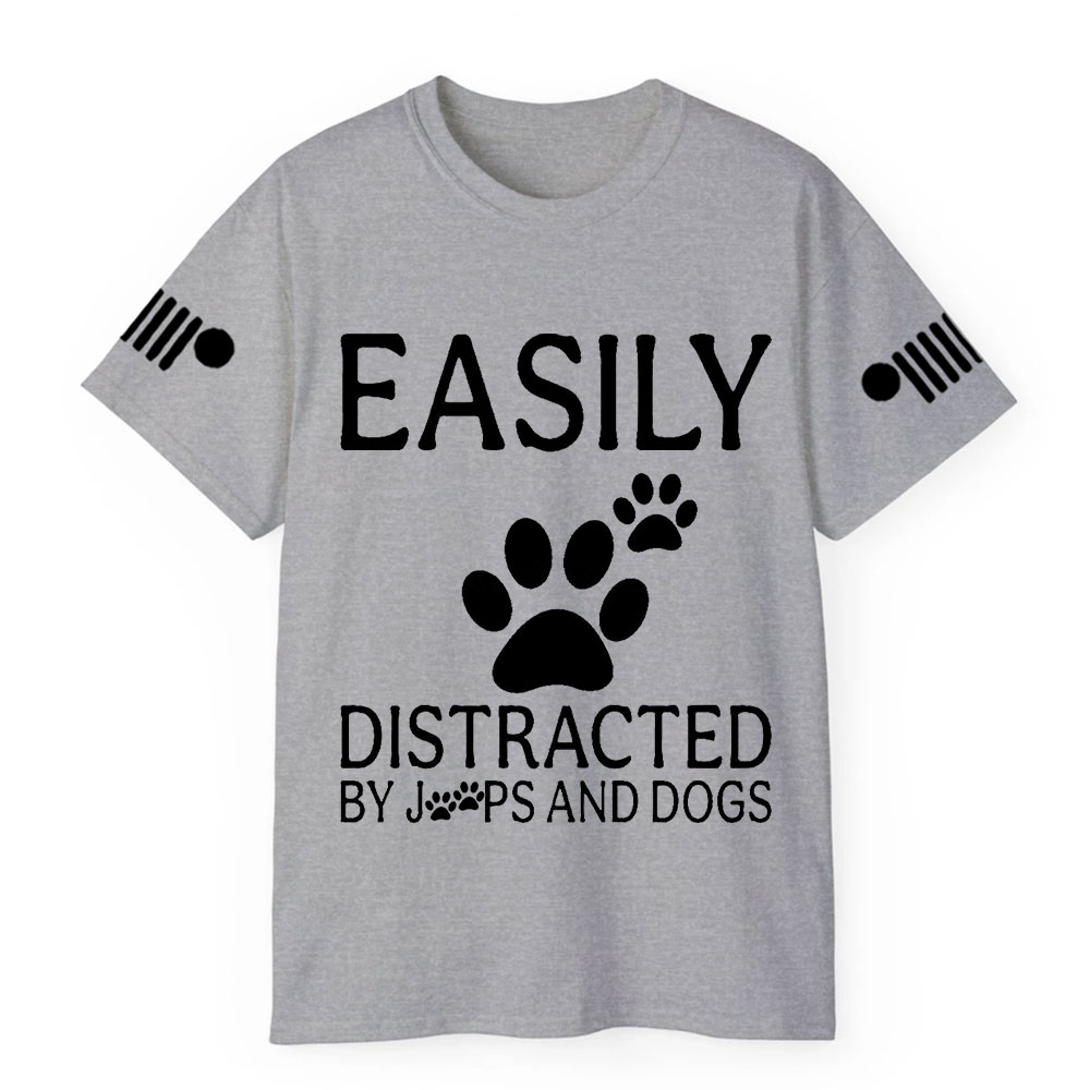 Easily Distracted by Jps and Dogs Jp T-Shirt