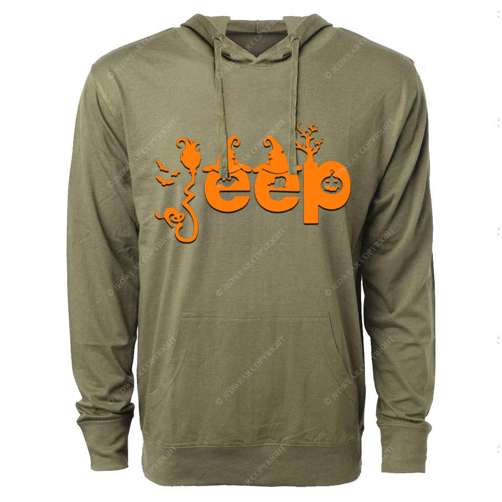 Halloween Elements Orange Jp Design Oversized Lightweight Hoodie
