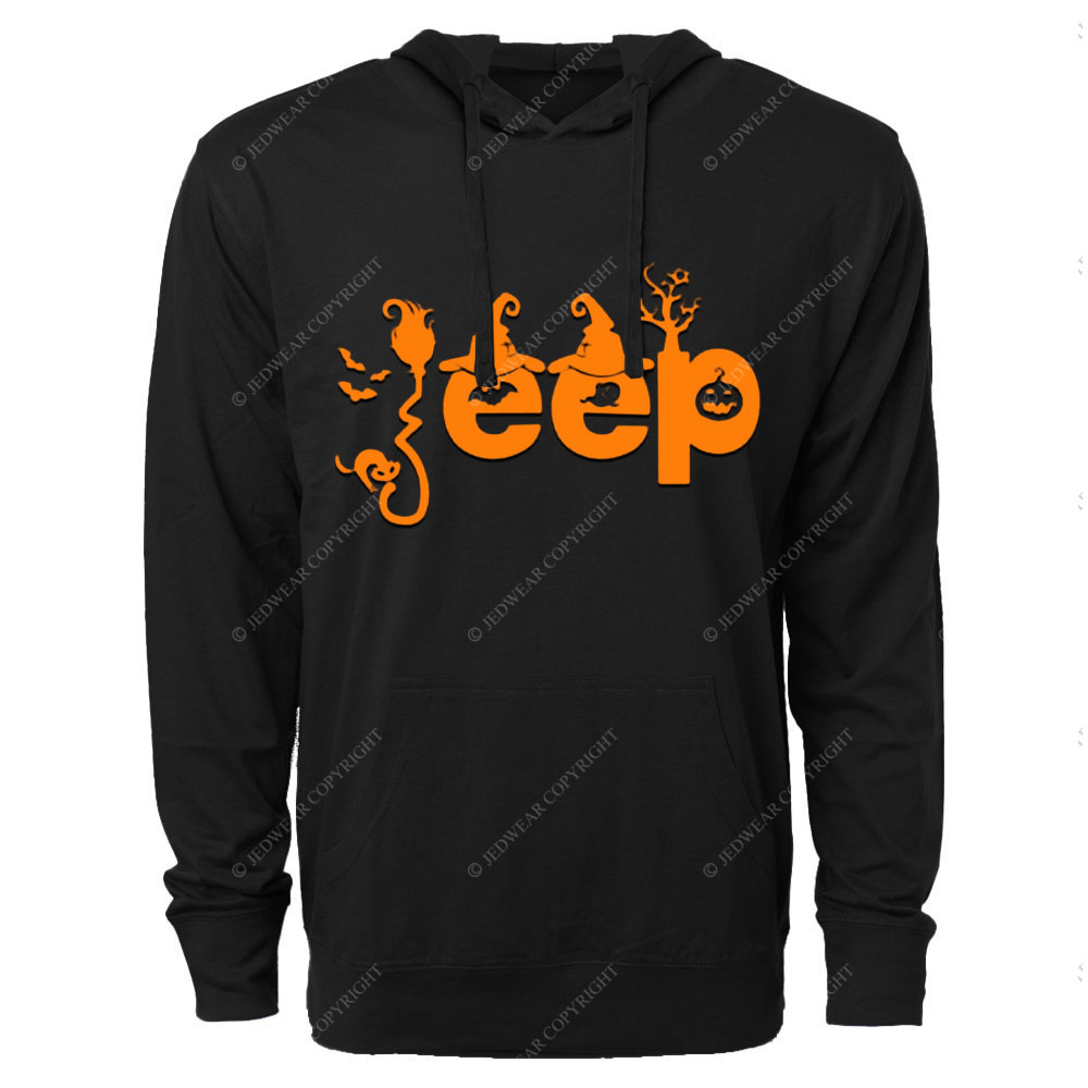 Halloween Elements Orange Jp Design Oversized Lightweight Hoodie