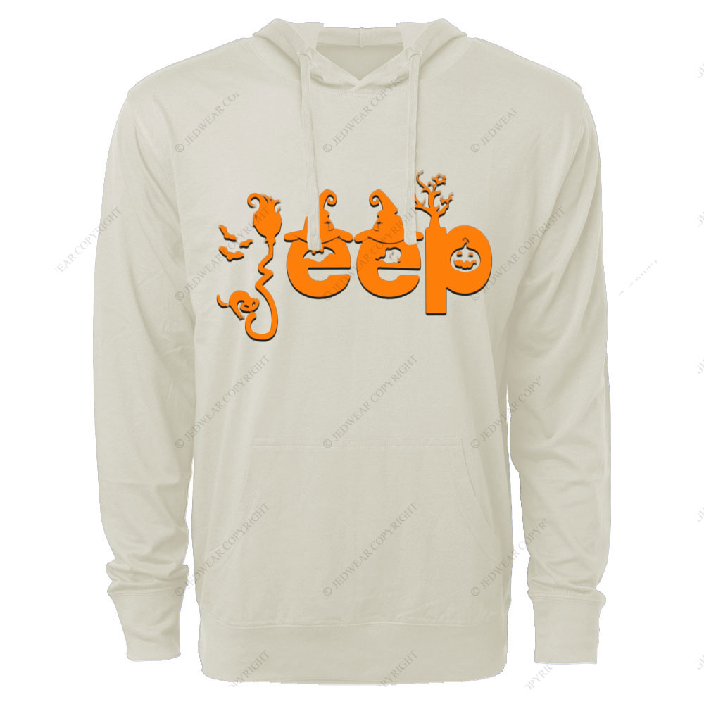 Halloween Elements Orange Jp Design Oversized Lightweight Hoodie