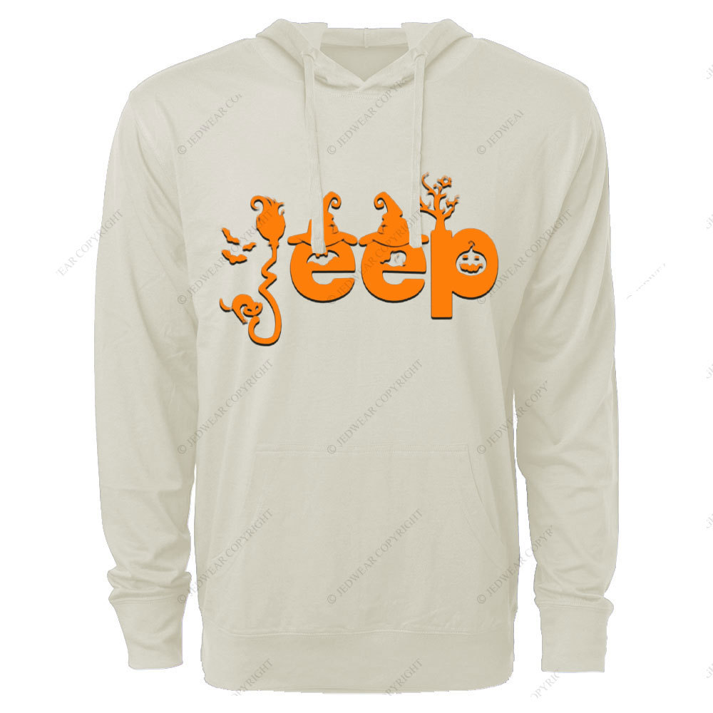 Halloween Elements Orange Jp Design Oversized Lightweight Hoodie