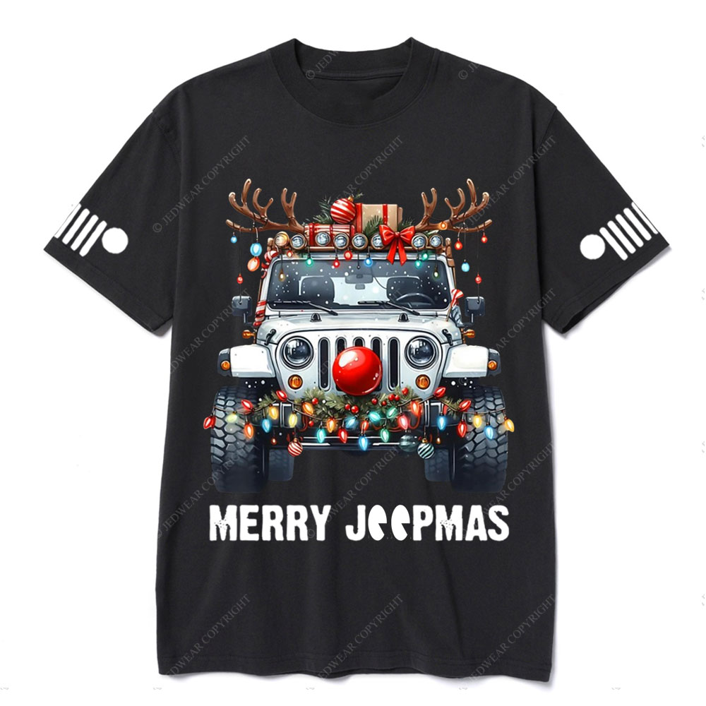 Merry Jpmas Christmas Offroading Ugly T-Shirt