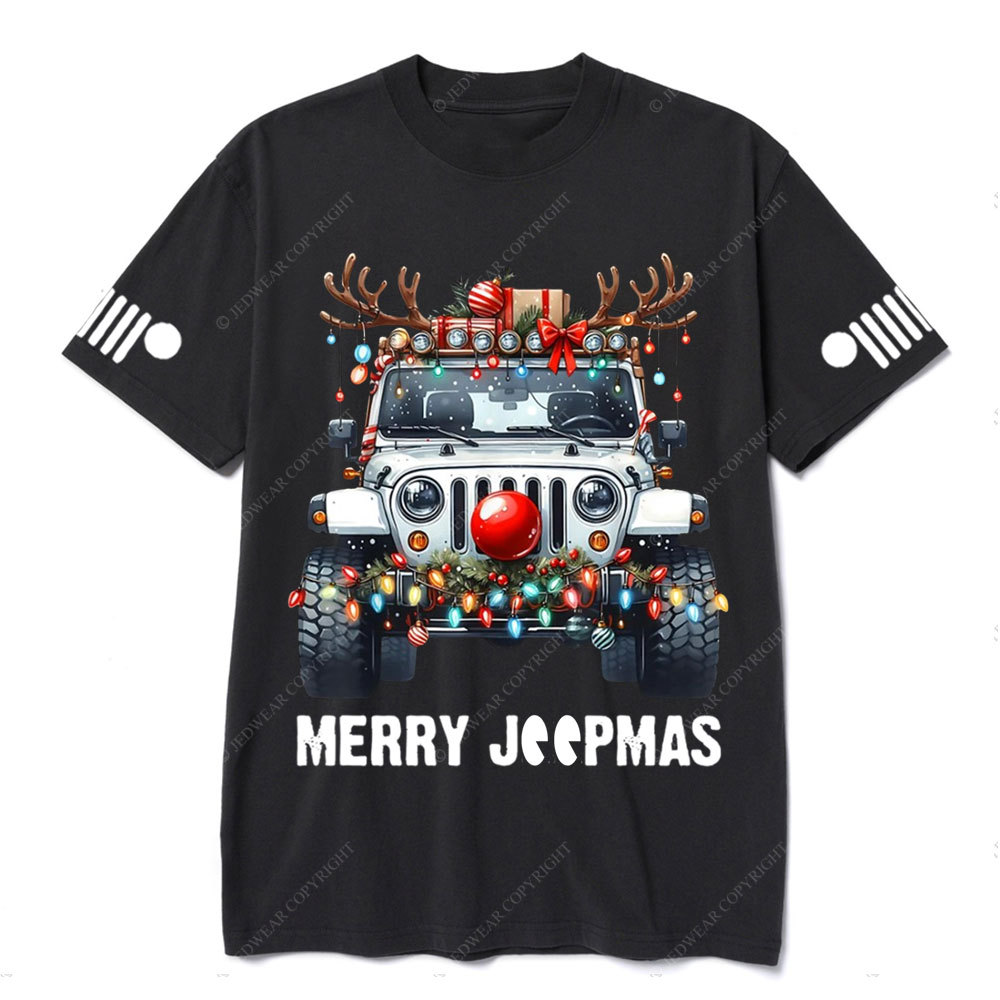 Merry Jpmas Christmas Offroading Ugly T-Shirt