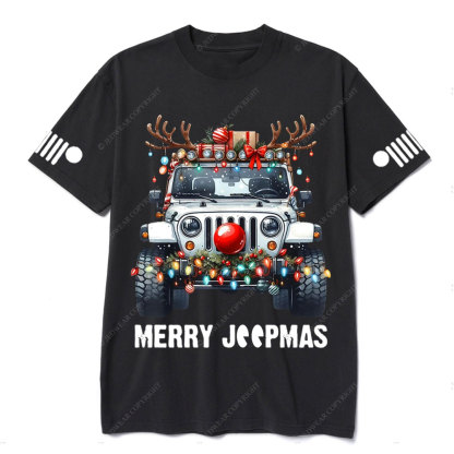 Merry Jpmas Christmas Offroading Ugly T-Shirt