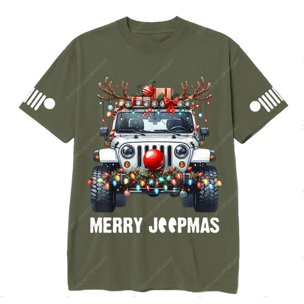 Merry Jpmas Christmas Offroading Ugly T-Shirt