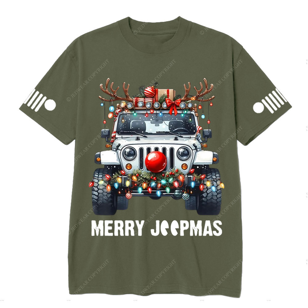 Merry Jpmas Christmas Offroading Ugly T-Shirt