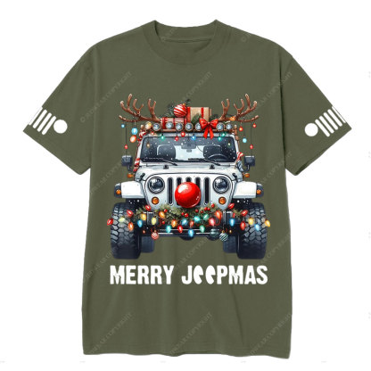 Merry Jpmas Christmas Offroading Ugly T-Shirt