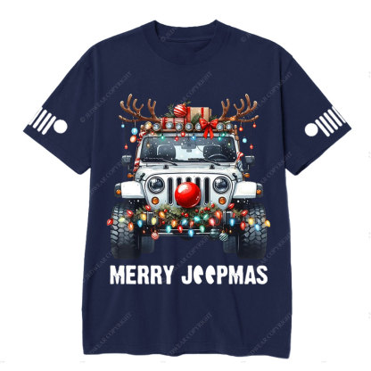 Merry Jpmas Christmas Offroading Ugly T-Shirt