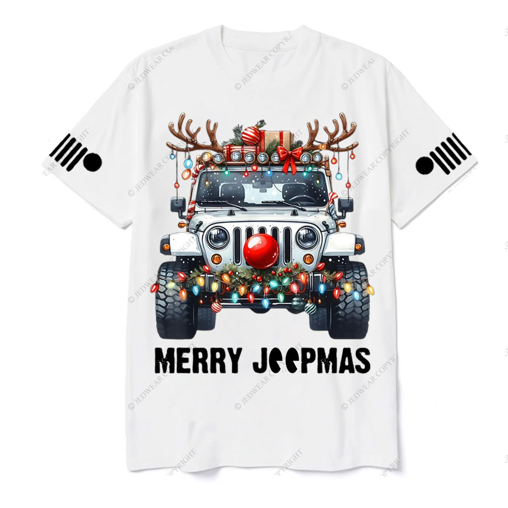 Merry Jpmas Christmas Offroading Ugly T-Shirt