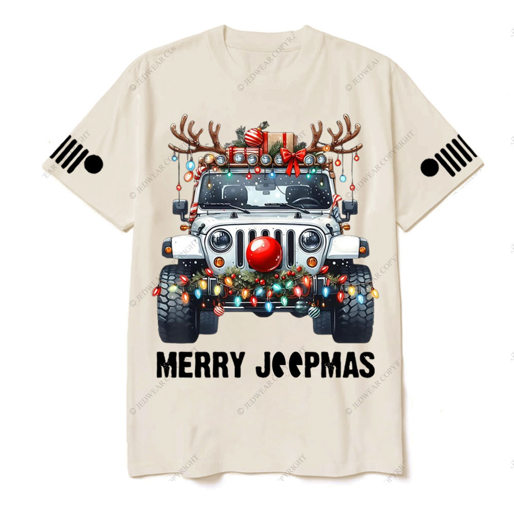 Merry Jpmas Christmas Offroading Ugly T-Shirt