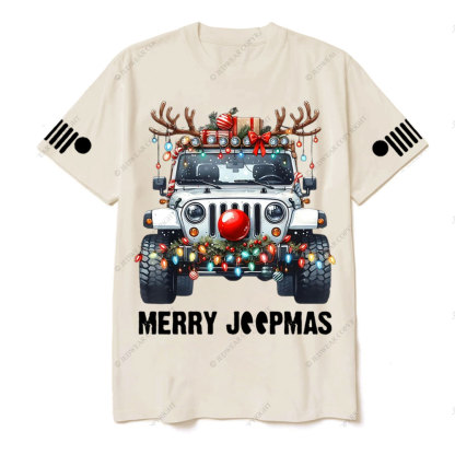 Merry Jpmas Christmas Offroading Ugly T-Shirt