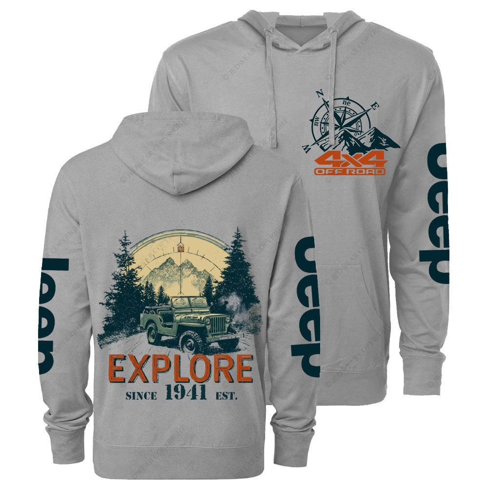 Jp Compass Forest Explore Offroad Oversized Lightweight Hoodie