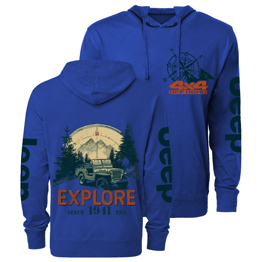 Jp Compass Forest Explore Offroad Oversized Lightweight Hoodie