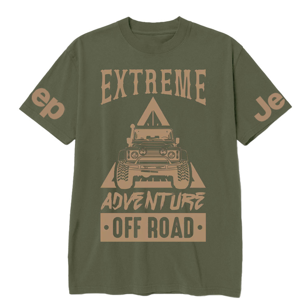 Khaki Extreme Advanture Offroad T-Shirt