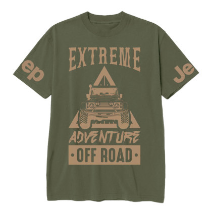Khaki Extreme Advanture Offroad T-Shirt