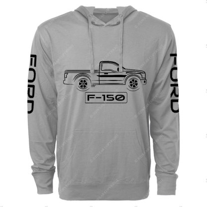 F-150 Raptor Truck White Outline Oversized Lightweight Hoodie