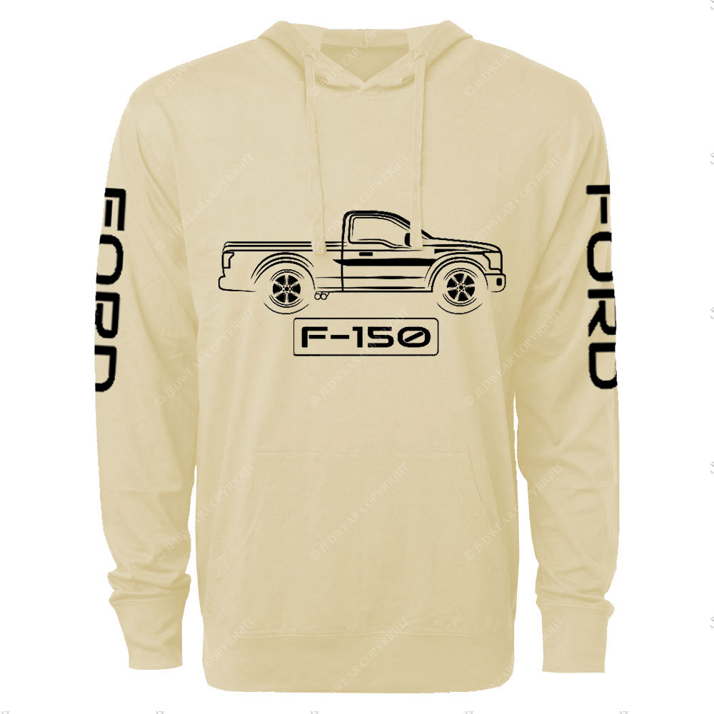 F-150 Raptor Truck White Outline Oversized Lightweight Hoodie