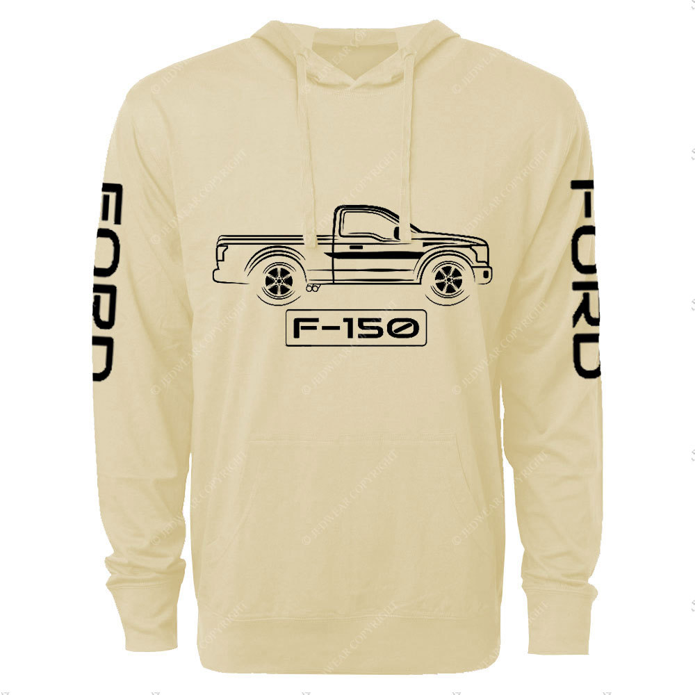 F-150 Raptor Truck White Outline Oversized Lightweight Hoodie