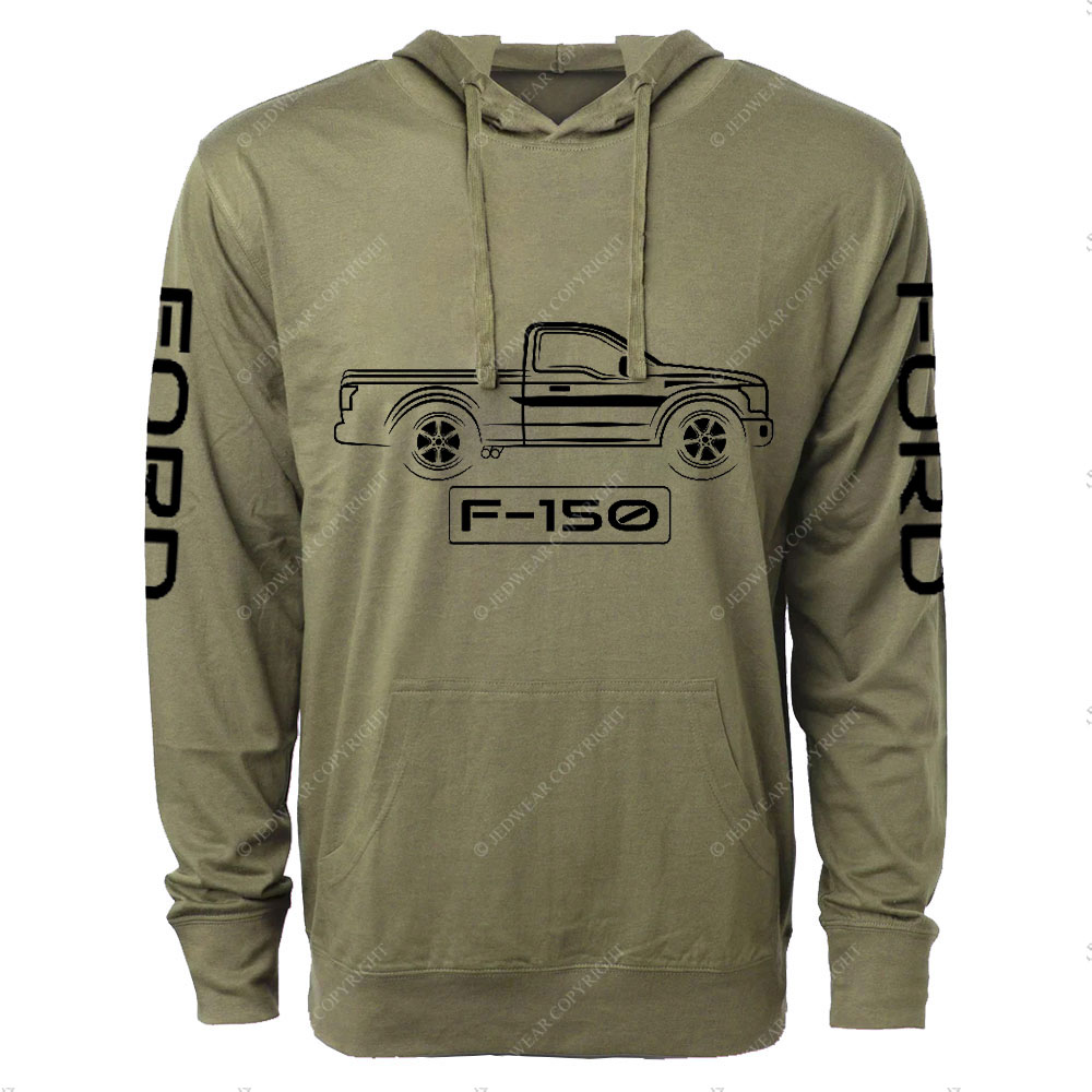 F-150 Raptor Truck White Outline Oversized Lightweight Hoodie