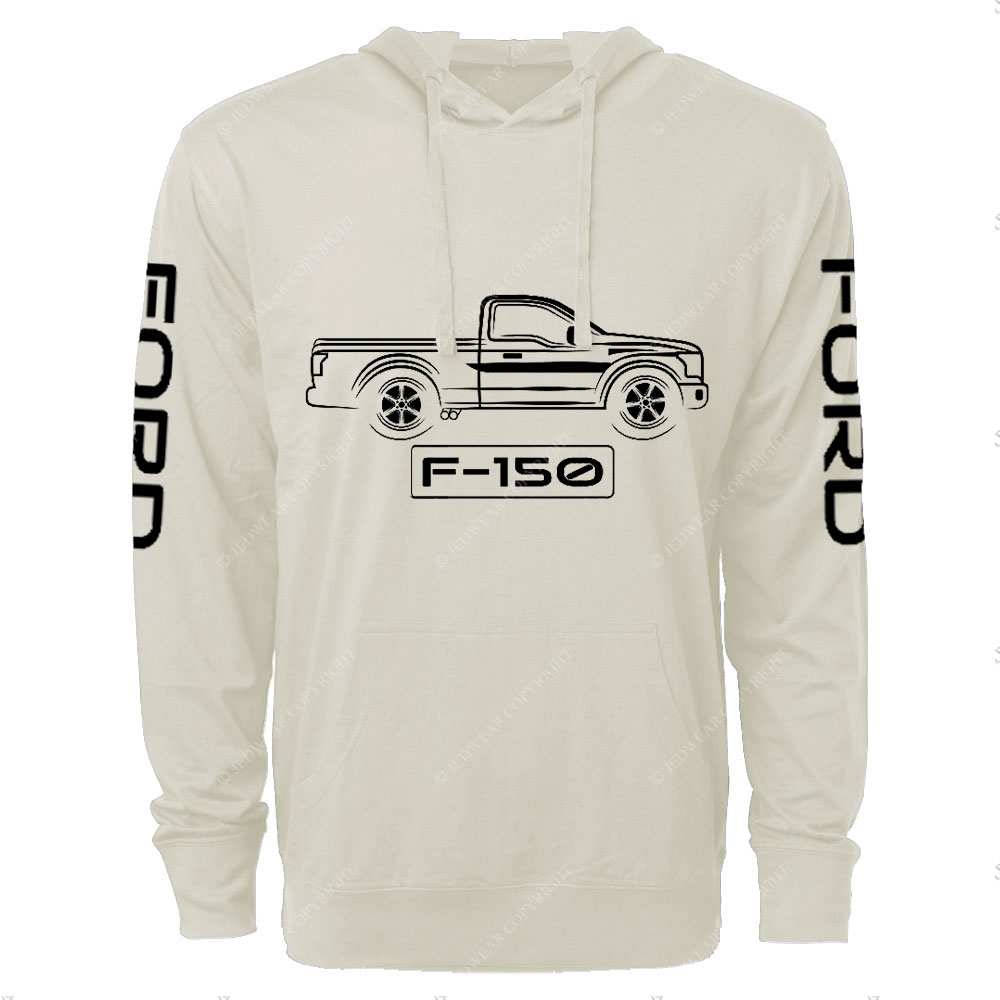F-150 Raptor Truck White Outline Oversized Lightweight Hoodie