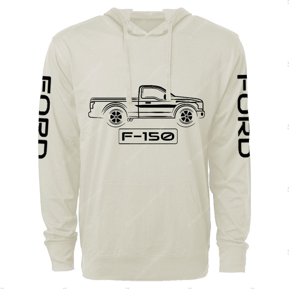 F-150 Raptor Truck White Outline Oversized Lightweight Hoodie