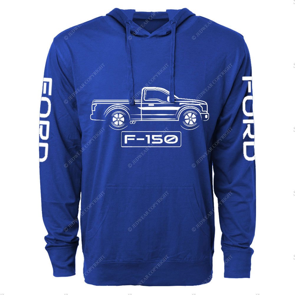 F-150 Raptor Truck White Outline Oversized Lightweight Hoodie