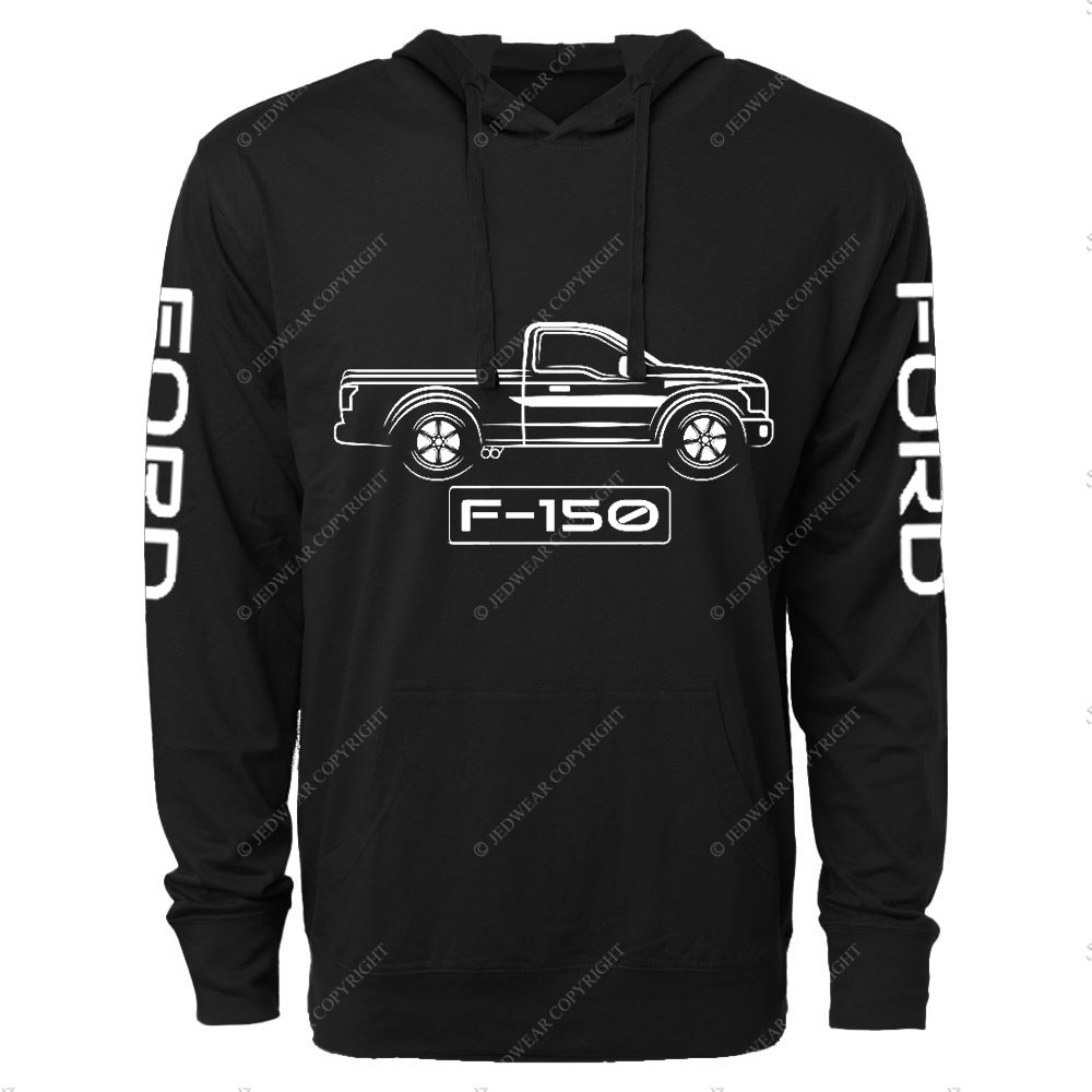 F-150 Raptor Truck White Outline Oversized Lightweight Hoodie