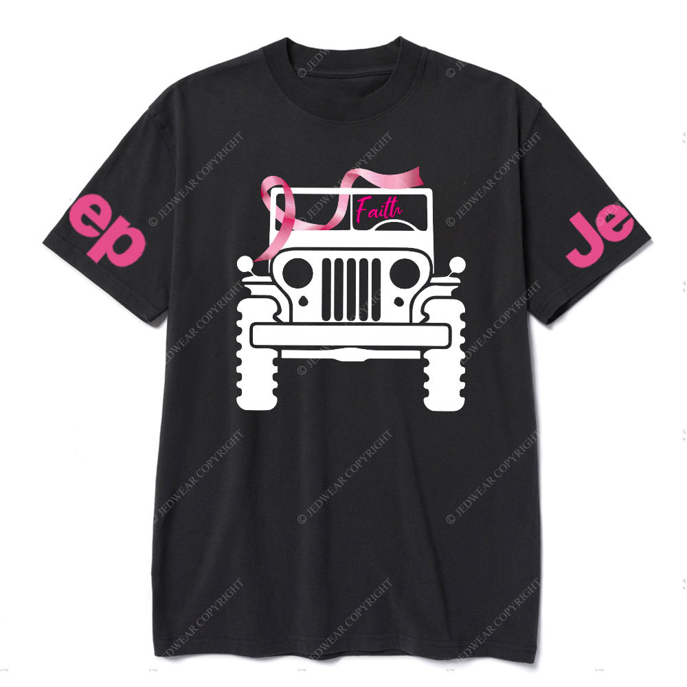 Faith Pink Ribbon Inspirational Breast Cancer Awareness T-shirt