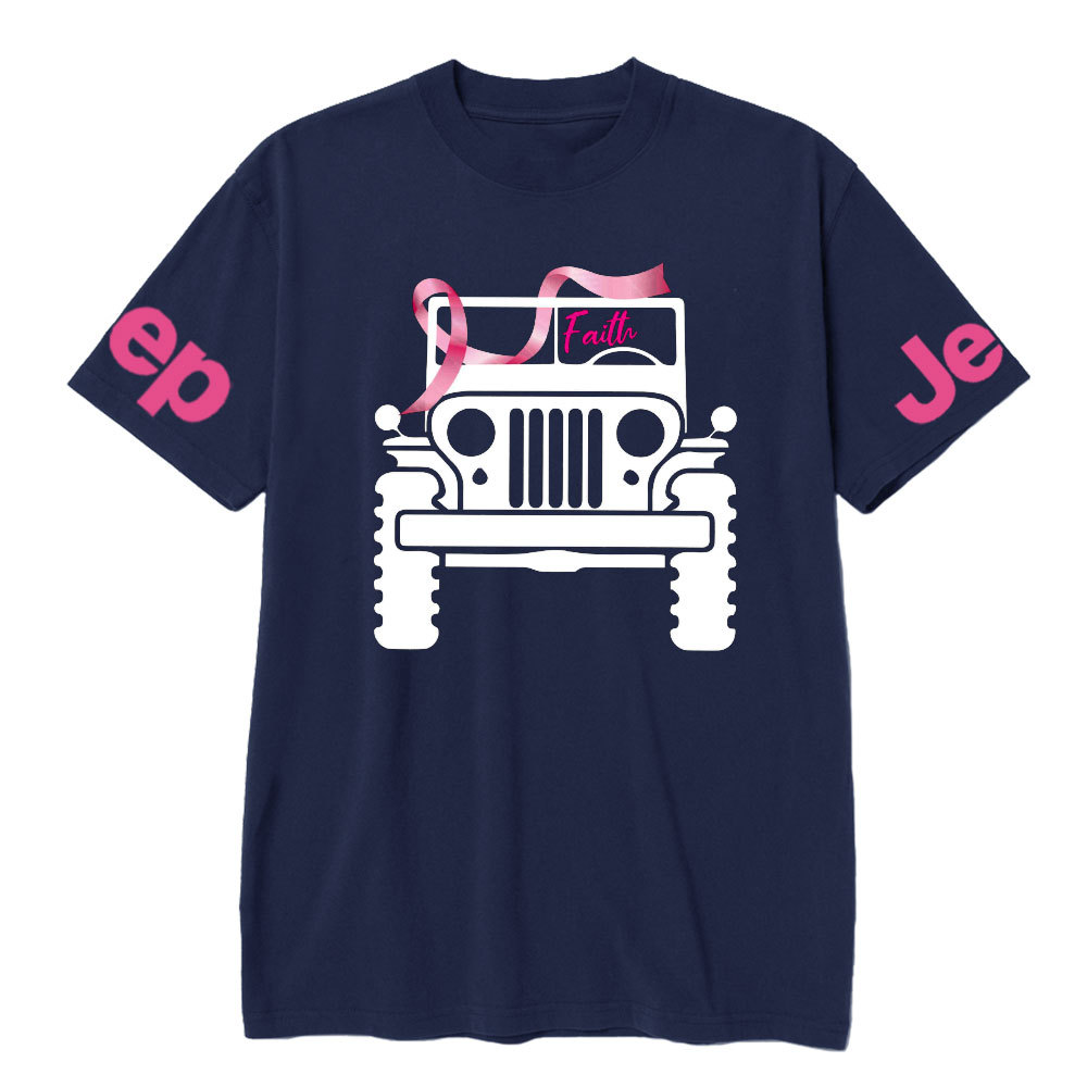 Faith Pink Ribbon Inspirational Breast Cancer Awareness T-shirt