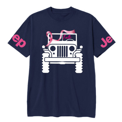 Faith Pink Ribbon Inspirational Breast Cancer Awareness T-shirt