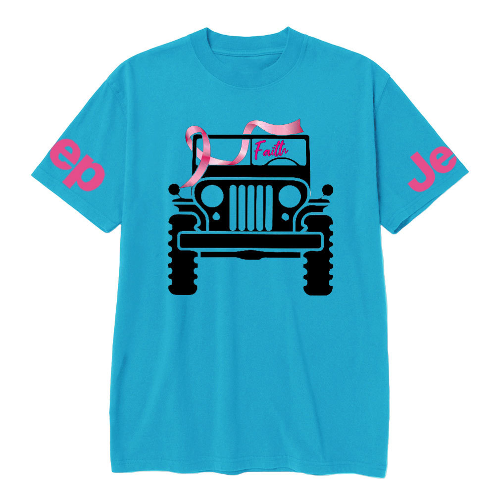 Faith Pink Ribbon Inspirational Breast Cancer Awareness T-shirt
