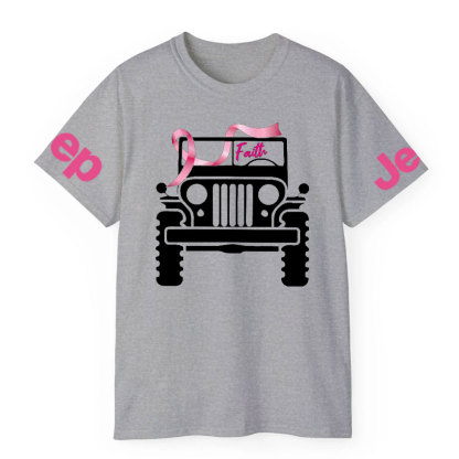 Faith Pink Ribbon Inspirational Breast Cancer Awareness T-shirt